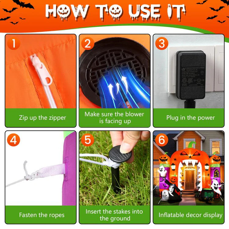 Giant LED Halloween Inflatable Pumpkin